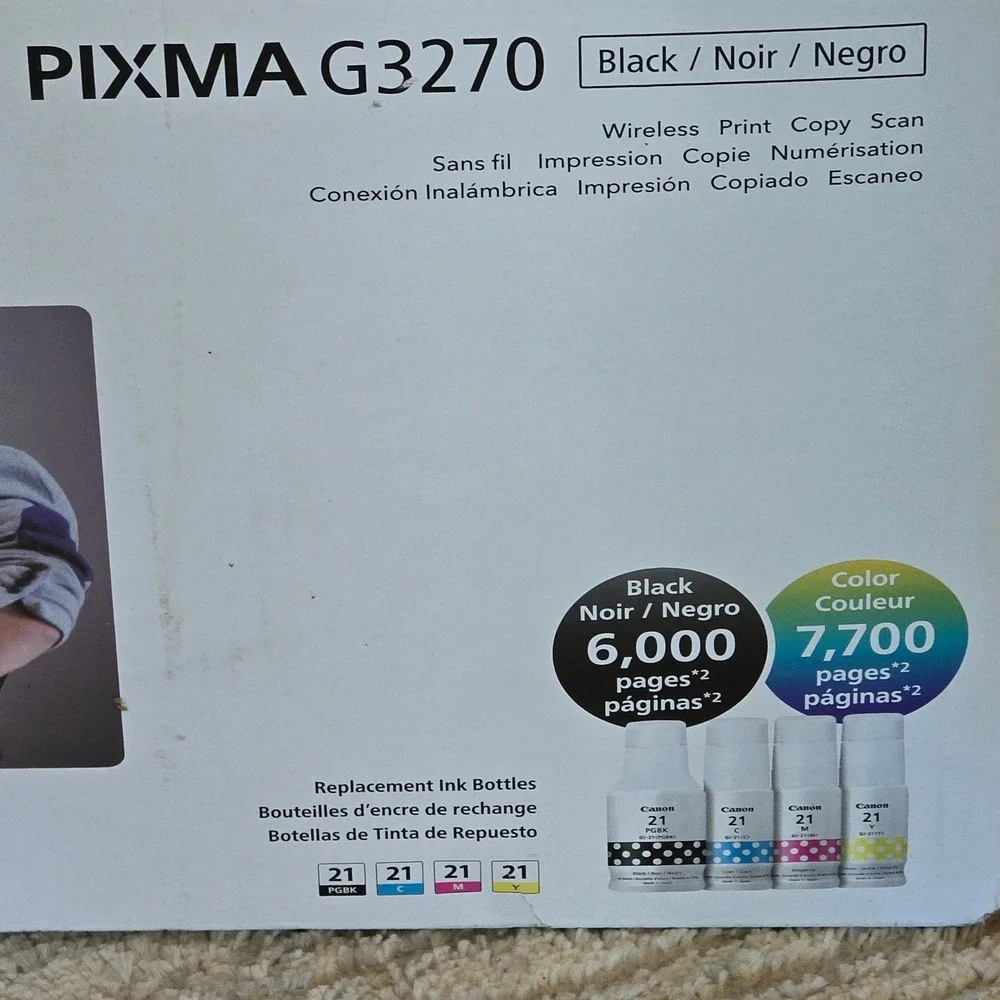 Canon PIXMA G3270 Wireless All-in-One MegaTank Printer Black 5805C002